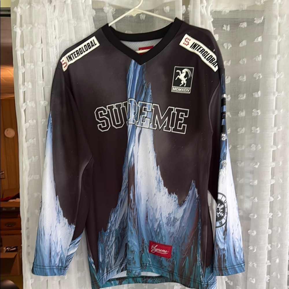 Supreme Black and Blue Graphic Long Sleeve